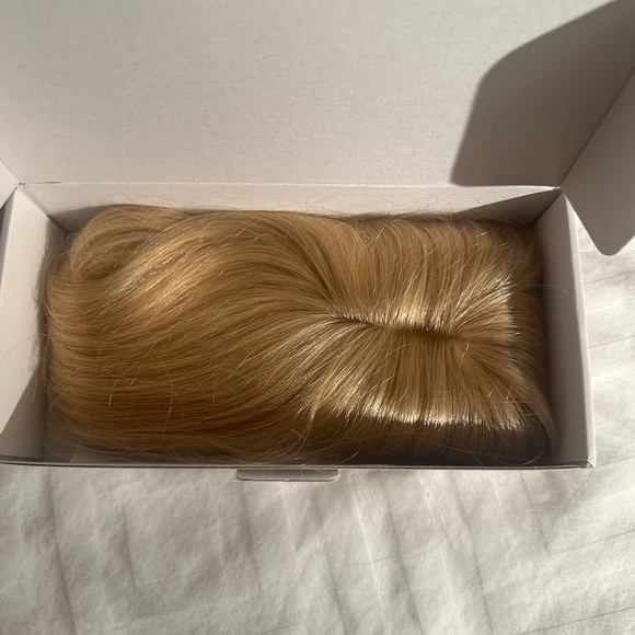 Blonde Human hair topper with bangs - Picture 6 of 9